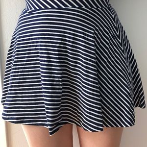 Striped skater skirt